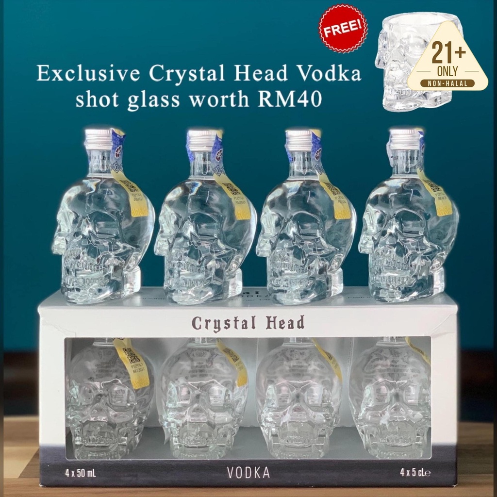 Crystal Head Vodka Gift Pack (4x50ml) Shopee Malaysia