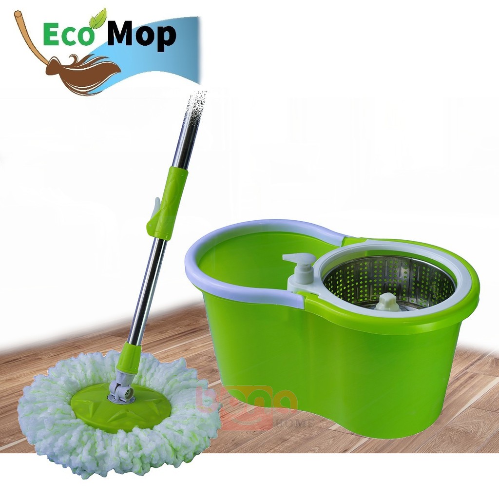 Spin Mop Spinner Microfiber EcoMop Mop Cloth Floor Magic Mop Wheels