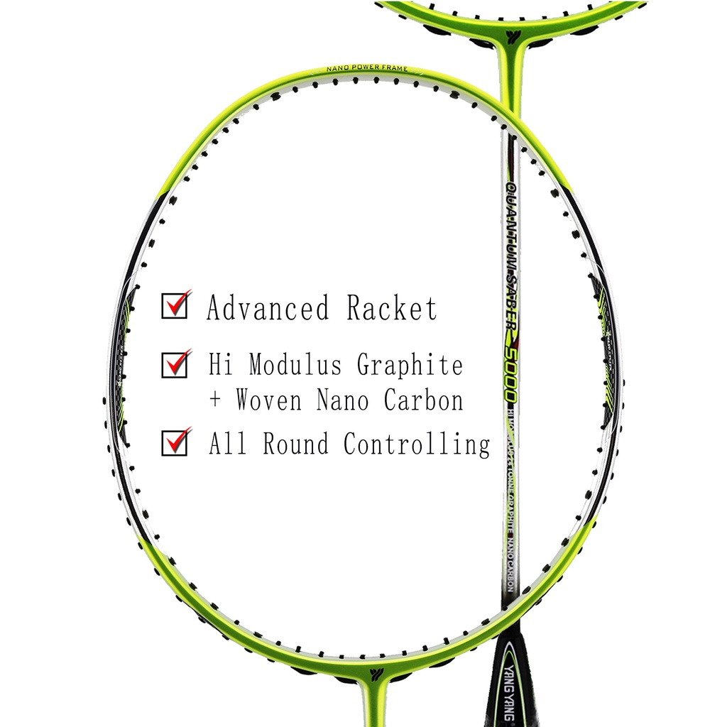 YANG YANG Quantum Saber 5000 HI Graphite Advance Level Badminton Racket