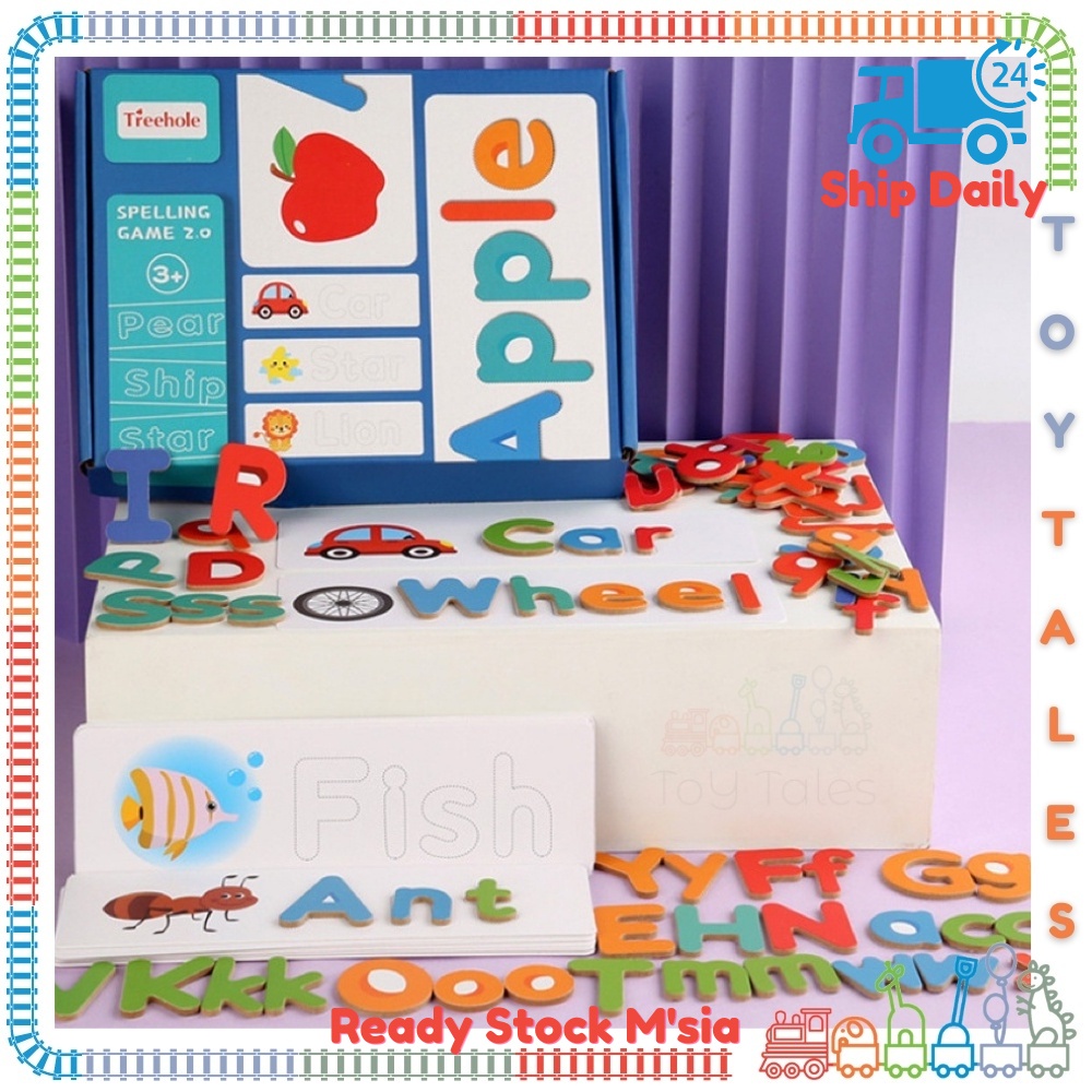 Educational Toys 🍭 Spelling Game 2.0 ABC Montessori Wooden Alphabet