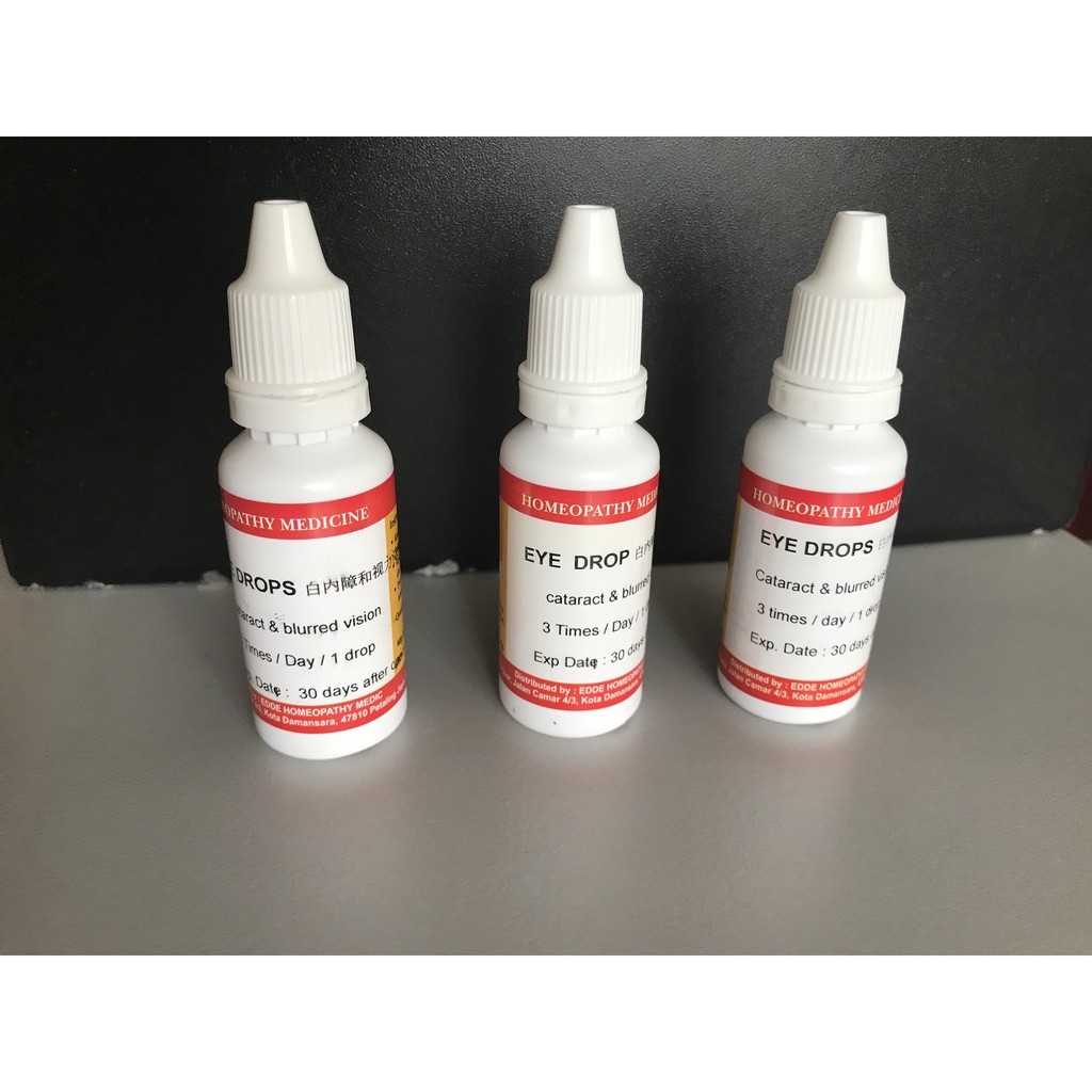 EYE DROP 白内障和视力模糊 Natural Homeopathy remedy in distilled water for