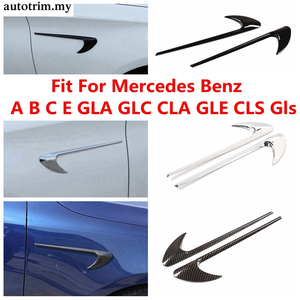 Car Side Air Vent Fender Decor Cover Trim For Mercedes Benz A B C E GLA