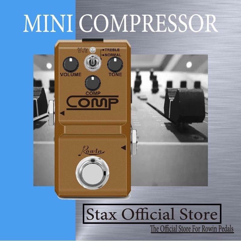 Rowin LN333 Analog Mini Opto Compressor Box Guitar Compression Pedal