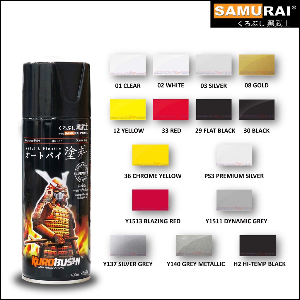 SAMURAI SPRAY PAINT / SAMURAI HITEMP TAHAN PANAS / HIGH TEMPERATURE Shopee Malaysia
