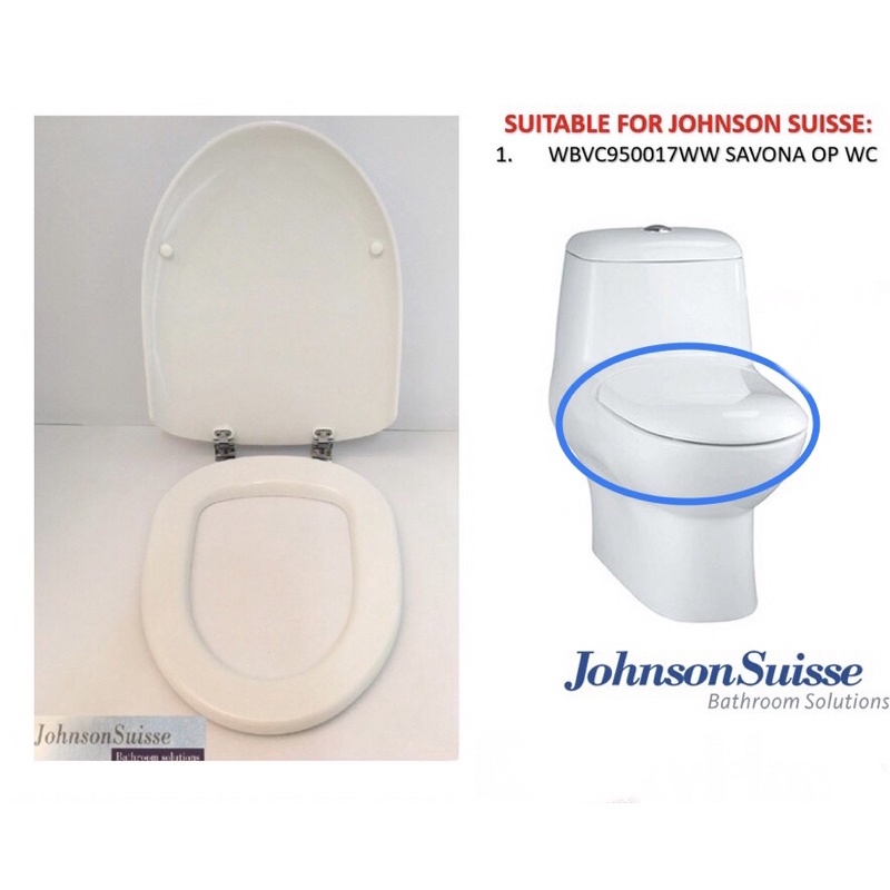 Johnson Suisse Savona Toilet Seat Cover For JS Toilet Bowl WBVC950017WW(Original & OEM) Shopee