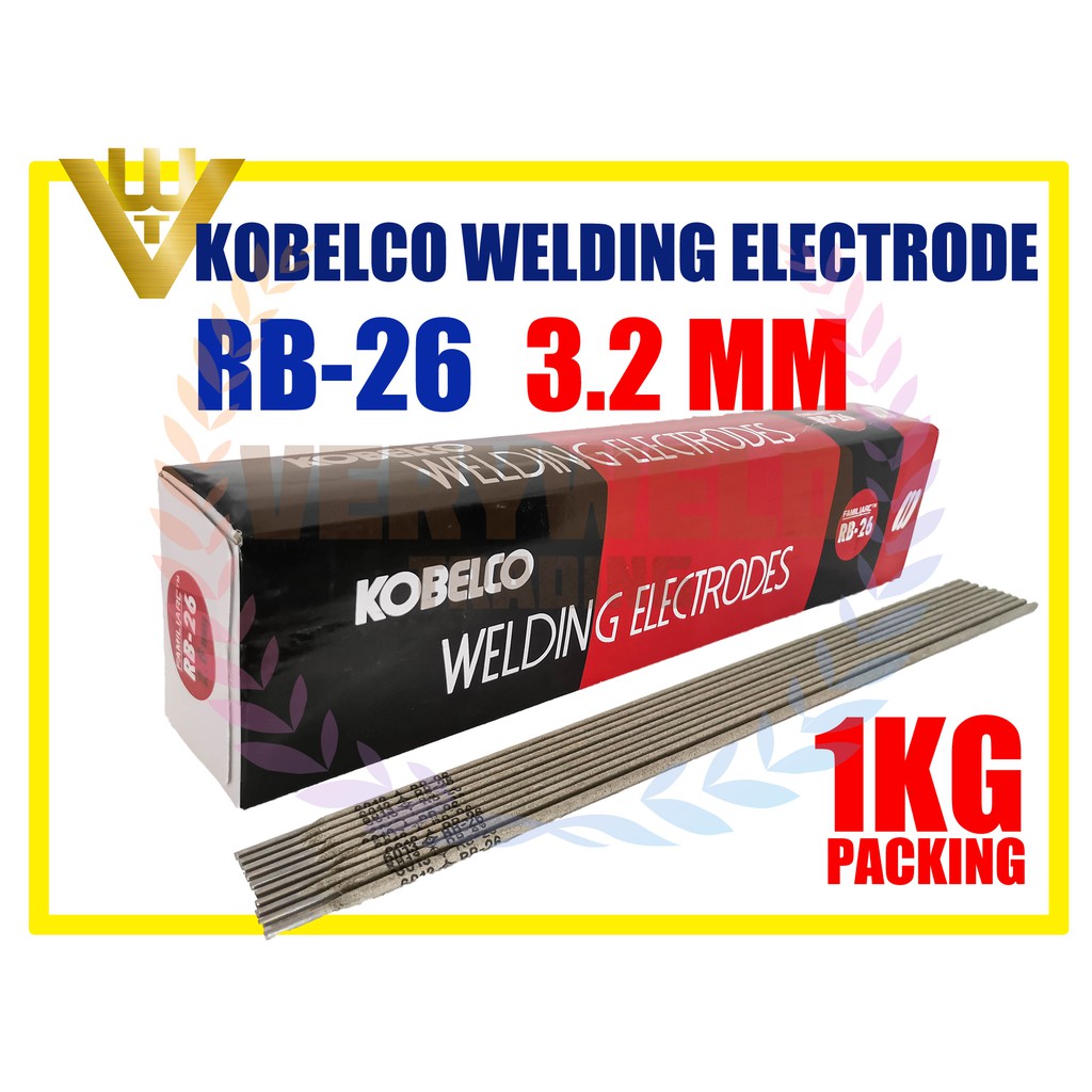 VERYWELD RB26 Kobelco Ubat Welding Electrode Rod 6013 X 1kg (2.6/3.2/4