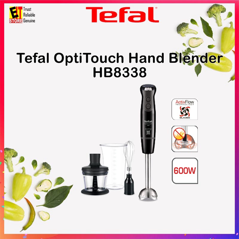 TEFAL HB8338 OPTITOUCH HAND BLENDER + 500ML MINI CHOPPER + MULTIWIRE