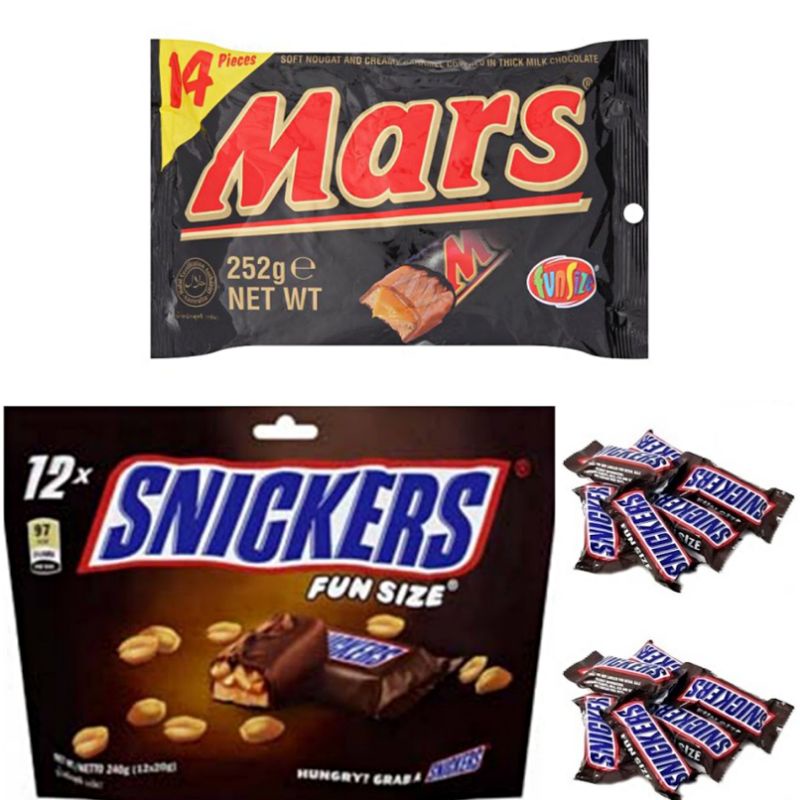 [FUN SIZE] SNICKERS MARS M&M FAMILY PARTY SHARING INDIVIDUAL PACK MILK