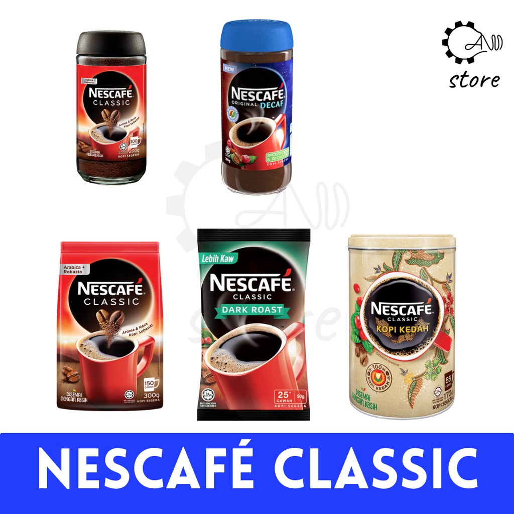 NESCAFE Classic / Refill Pack / Dark Roast / Decaf / Kopi Kedah