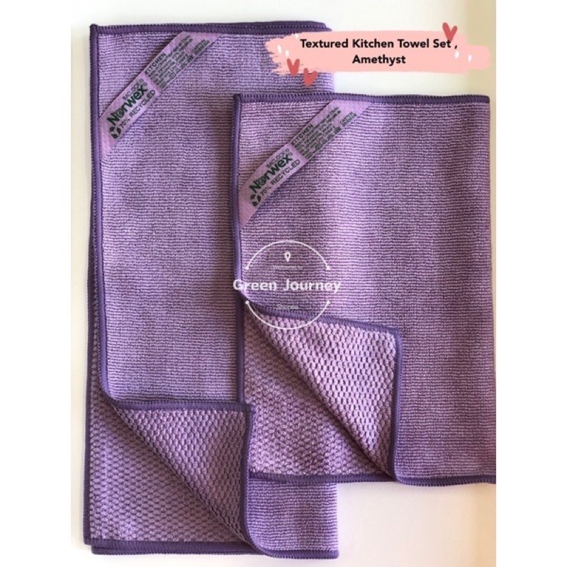 Norwex Textured Kitchen Cloth Kitchen Towel Mushroom Turqoise Amethyst