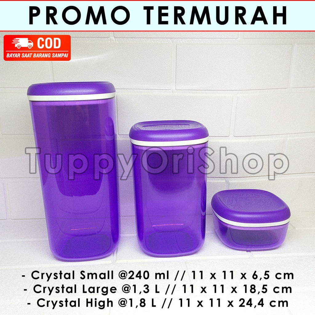 Crystal Canister Set (3) Tupperware Shopee Malaysia