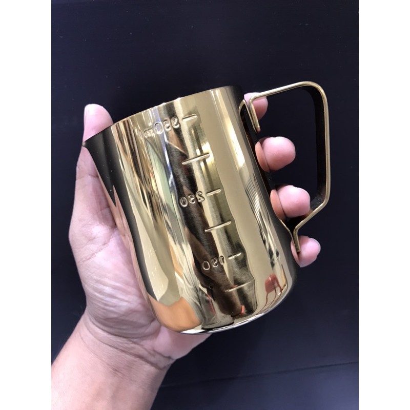 Temperature Coffee Milk Jug Stainless Steel GOLD 350ml/550ml Shopee