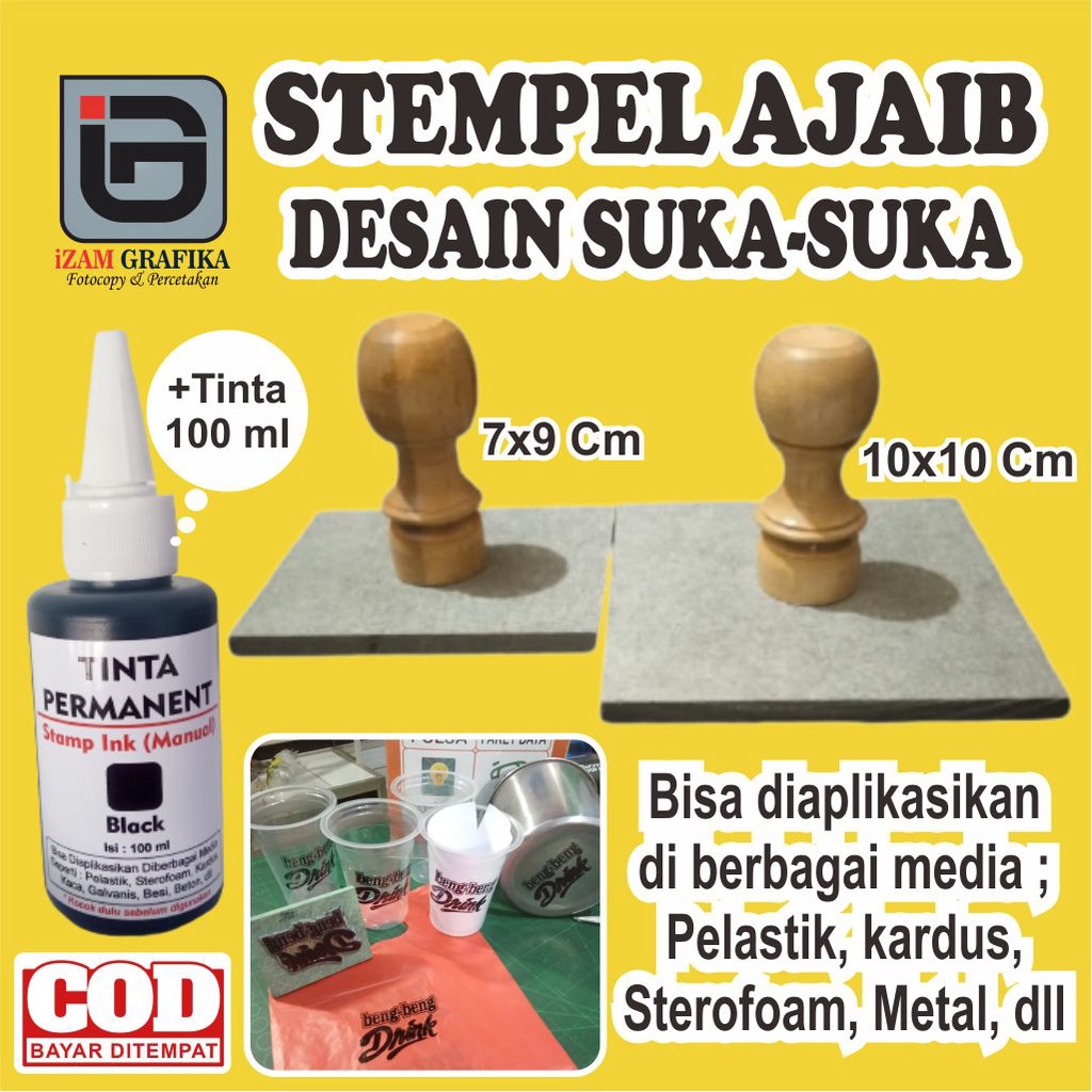 Magic Stamp / Cup Stamp / Plastic Stamp / Styrofoam Stamp / Cardboard
