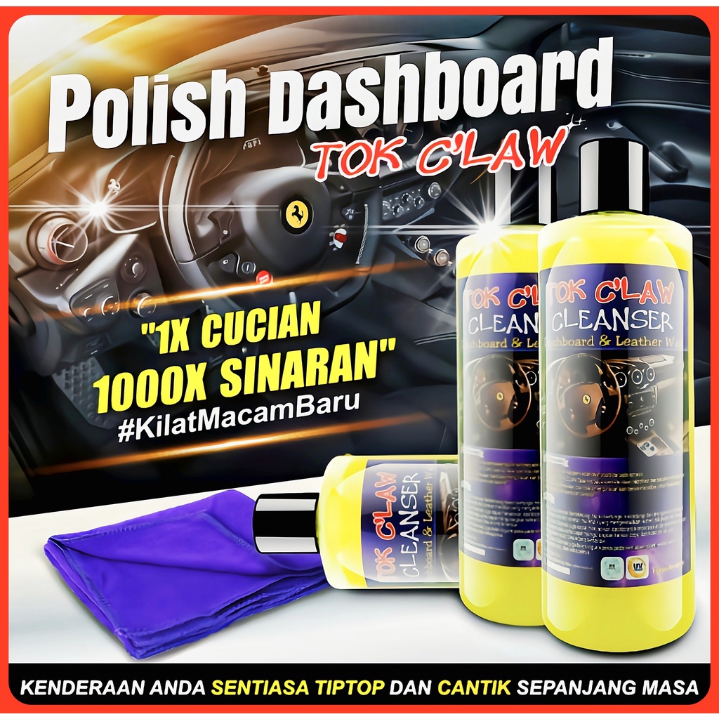 WAX PENGILAT DASHBOARD DAN GETAH KERETA Shopee Malaysia