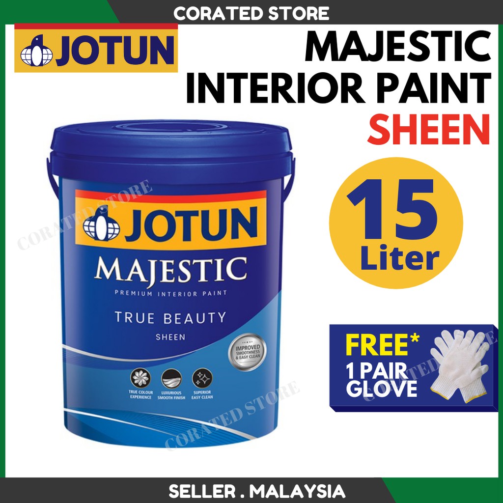 Jotun Interior Majestic True Beauty Paint ( Sheen ) Cat Dalam ( Kilat