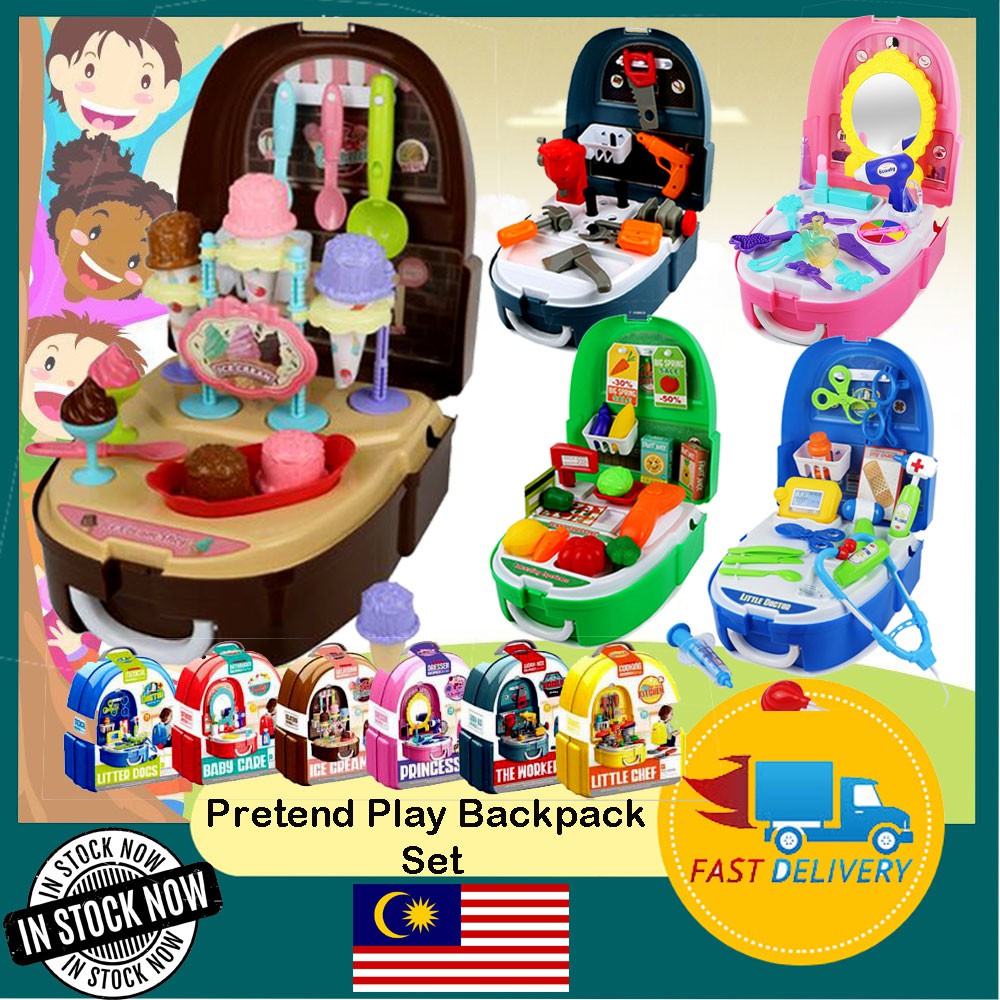 🔥READY STOCK📣🔥 PRETEND PLAYSET ROLE PLAY Ice Cream Doctor Toys Salesman