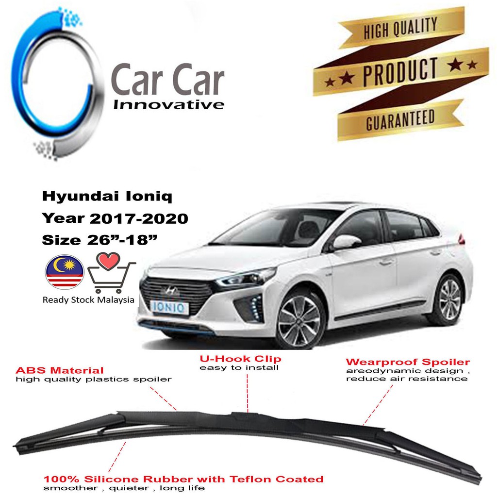 Hyundai Ioniq 20172020 Wiper Silicone Car Wiper Blades, Car Windshield