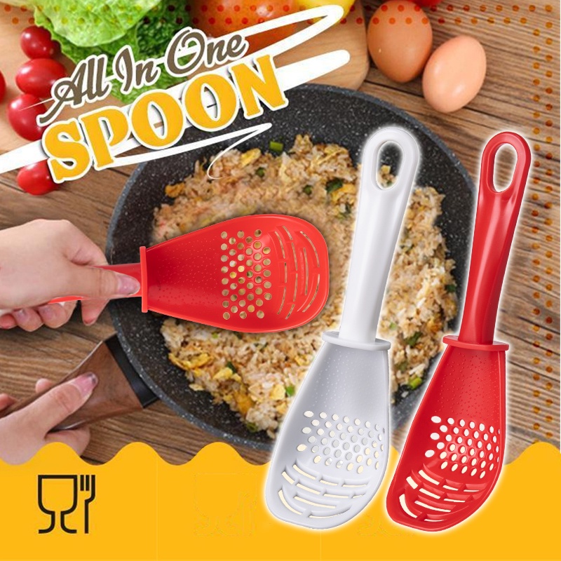 Multifunctional Cooking Spoon Colander Baby Food Supplement Mashed