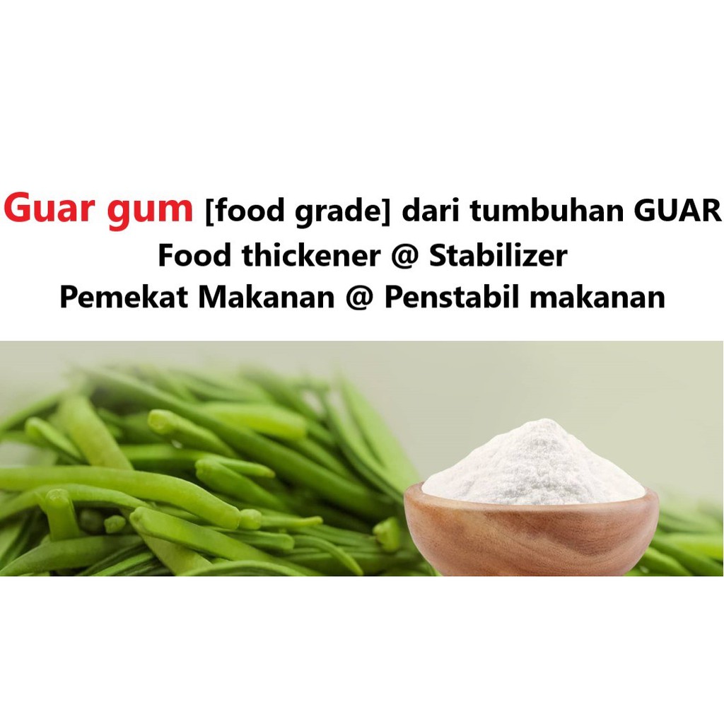 [100g][Guar Gum] Food thickener stabilizer/pemekat penstabil