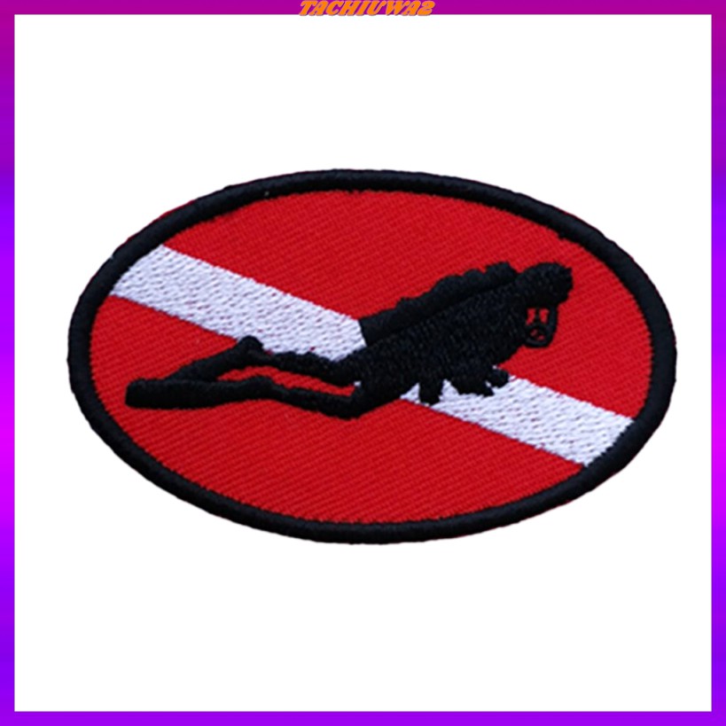 [tachiuwadaMY] 70x45mm Scuba Flag Dive Patches Clothes, Jeans