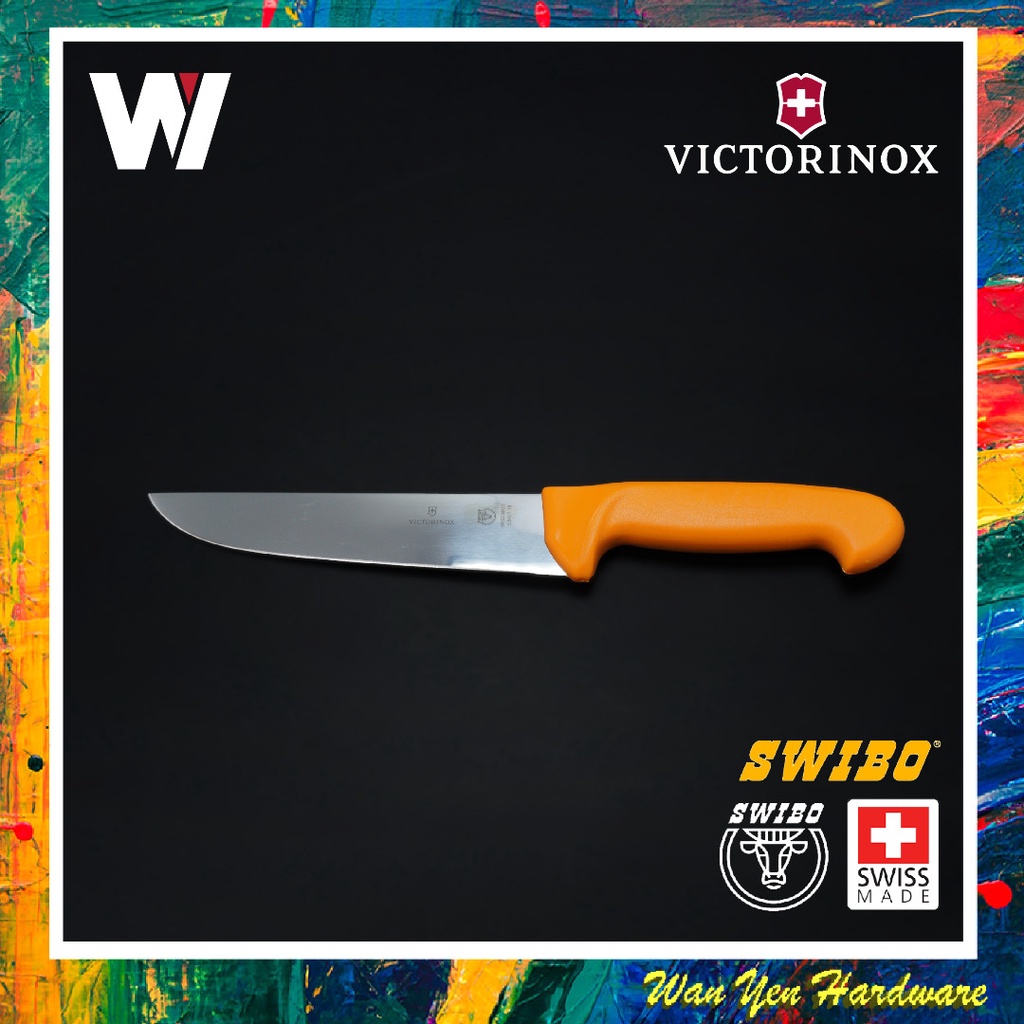 Victorinox Swibo, Butcher's Knife / Meat Knife, Normal Edge, 18 cm / 7 inci 5.8421.18 Swiss