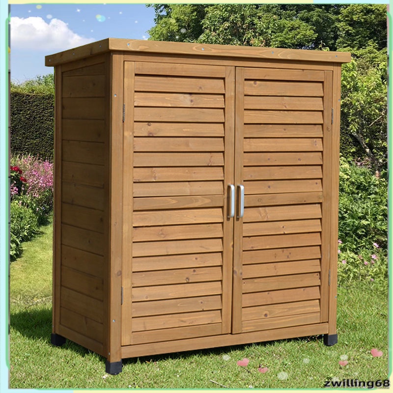 Outdoor solid wood storage sundry rain proof and