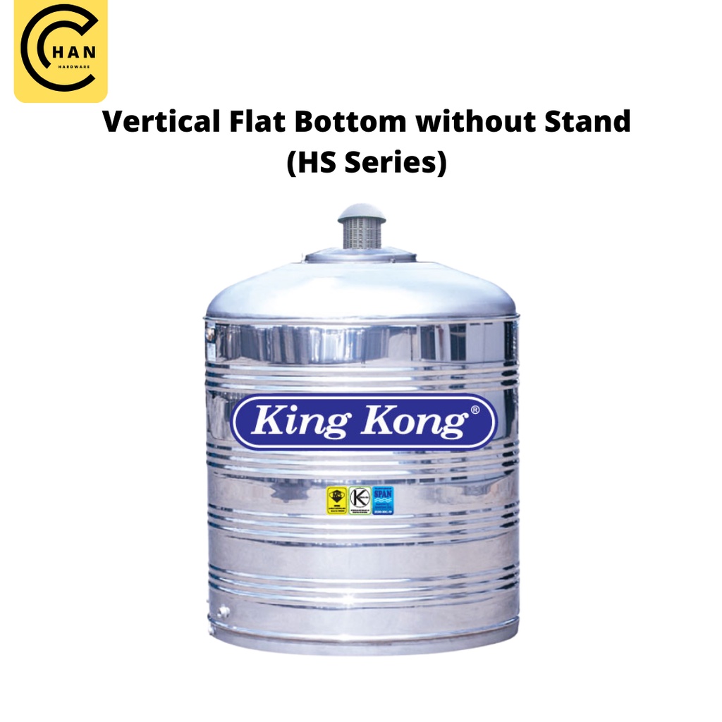 [250L 4000L] King Kong Water Tank (HS / HHS Series) Vertical Flat