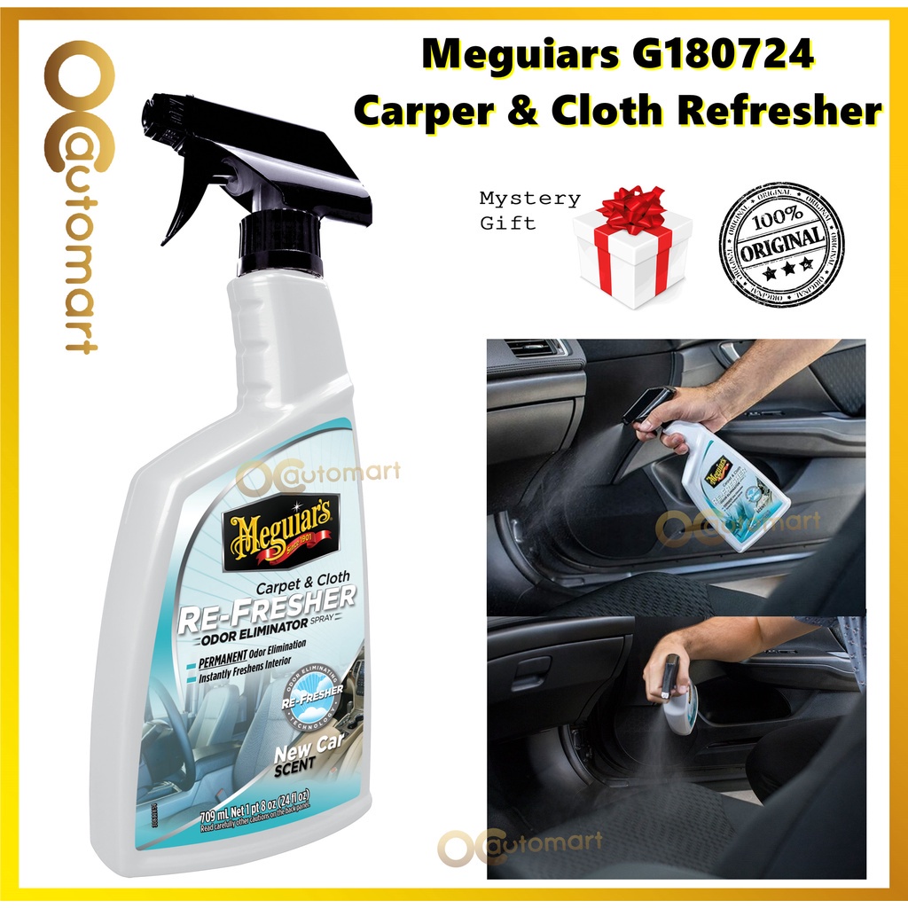 Meguiars G180724 Carpet and Cloth ReFresher 709ml Odor Spray Fresh New Car Smell Meguiar's