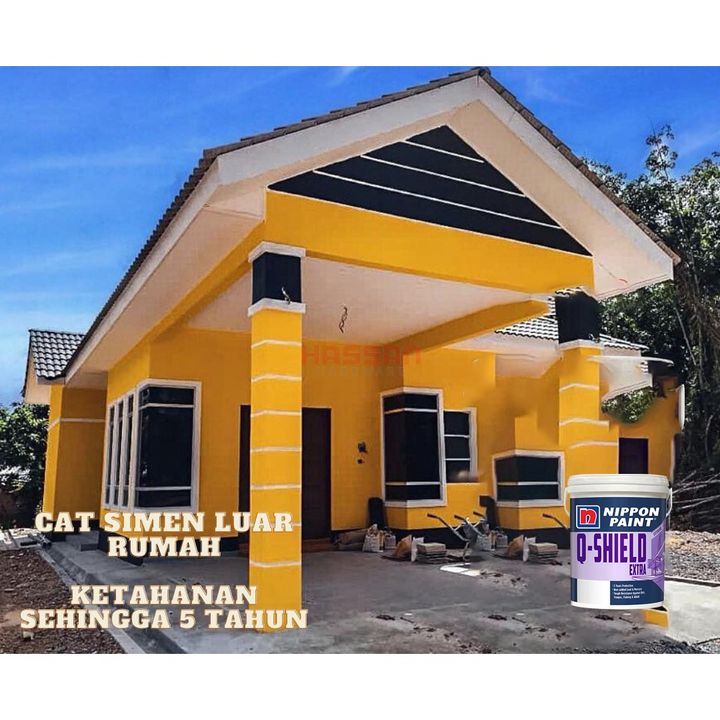 Cat Dinding Luar Rumah / Cat anti cuaca / Cat Anti Kulat // Nippon Q