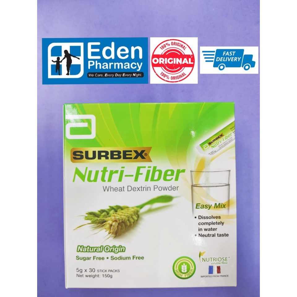 SURBEX NutriFiber Wheat Dextrin Powder ( 5g x 30 stick packs