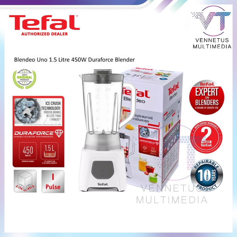 Tefal 1.5 Litres 450W Blendeo Uno Blender BL2B0165 SINGLE JAR (WITH BIG