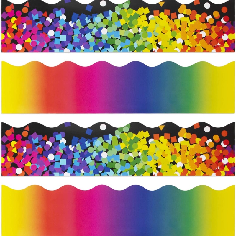 4Pcs Bulletin Board Border Sticker SelfAdhesive Border Trim Classroom