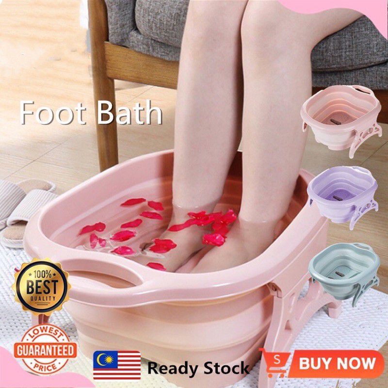 Foldable Foot Bath Foot Spa Soak Massage Bucket for Home Travel Large