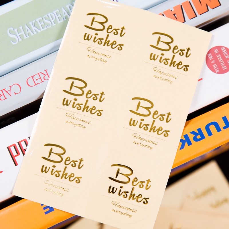 30pcs Best Wishes Stickers Selfadhesive Gift Tags Food Baking