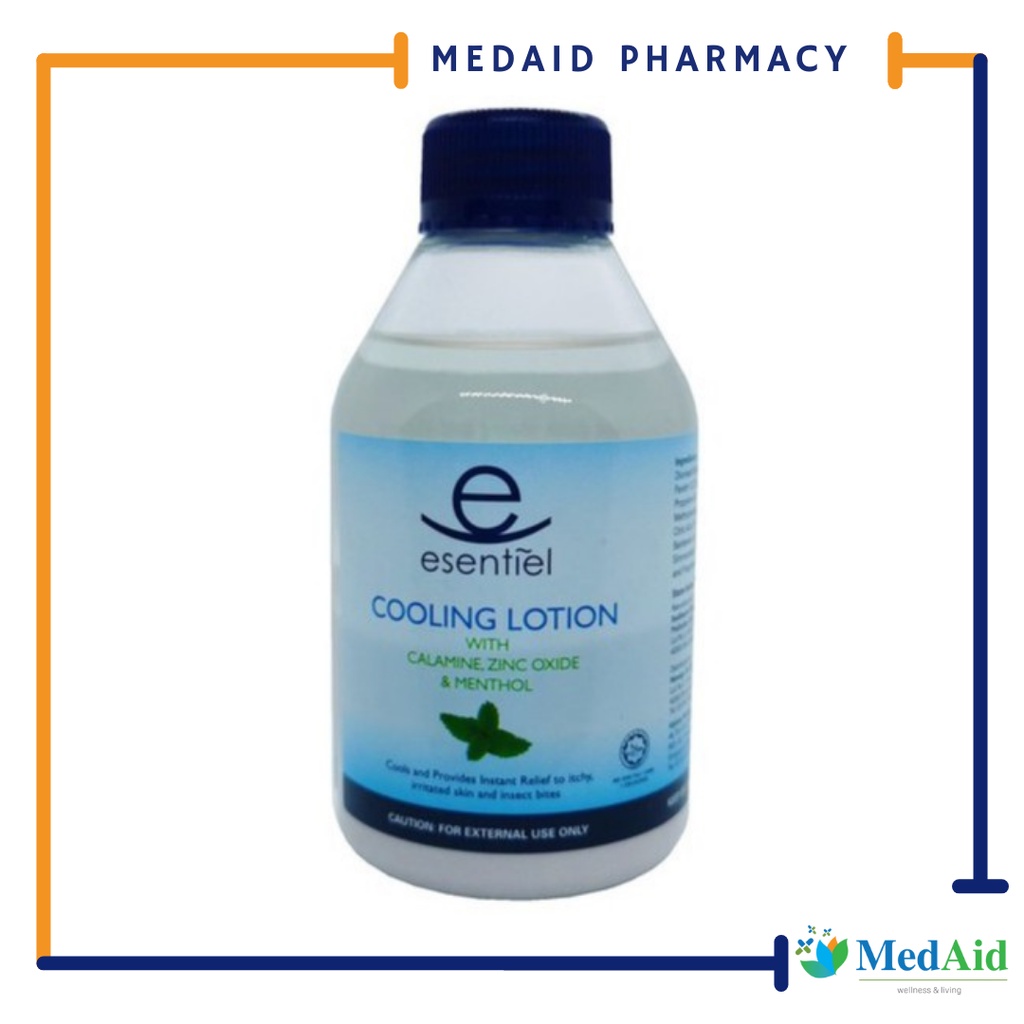 Esentiel Cooling Lotion 200mL Calamine & Zinc Oxide & Menthol Shopee