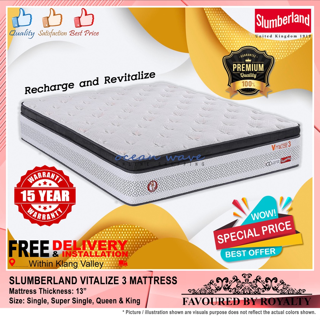 FREE DELIVERY PREMIUM QUALITY BEST BUY 13” SLUMBERLAND VITALIZE 3