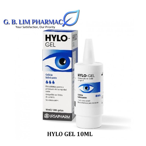 HyloGel Lubricating Eye Drops 10ml ONE TUBE (EXP 28FEB2026