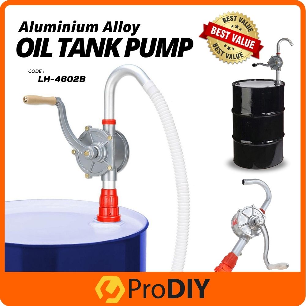 LH4602B Aluminium Alloy Self Priming Rotary Oil Diesel Fuel 44 Gallon Hand Pump Barrel Drum