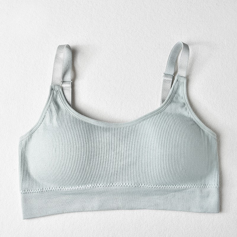 Simple elastic vest Women's clothing Thin shoulder strap Sports bra