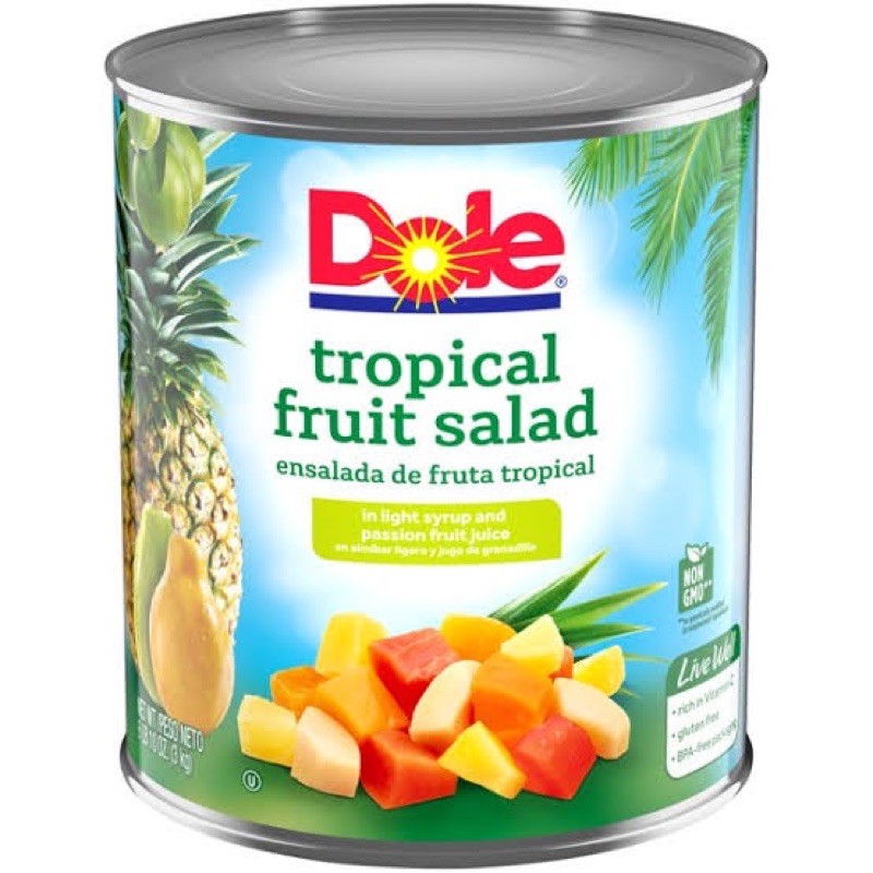 Dole Tropical Fruit Salad in Light Syrup and Passion Fruit Juice, 3kg
