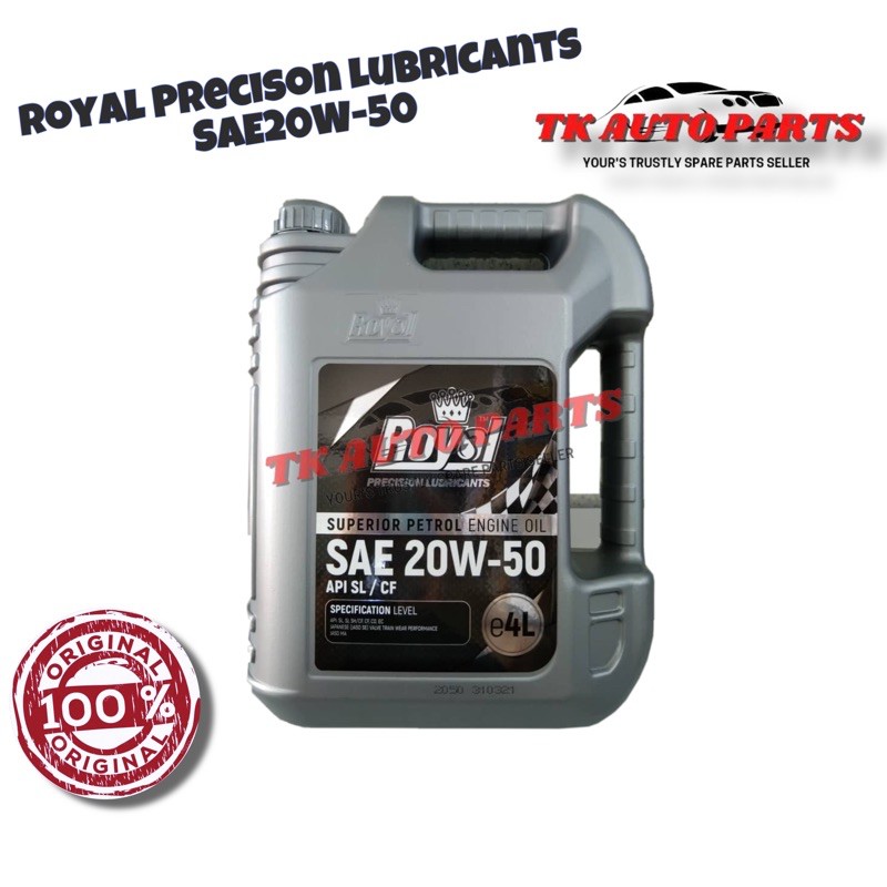 Royal Precision Lubricants Superior Petrol Engine Oil SAE20W50 API SL