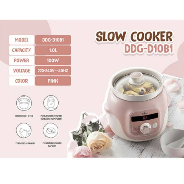 Bear Slow Cooker 1 Liter DDGD10B1 Shopee Malaysia