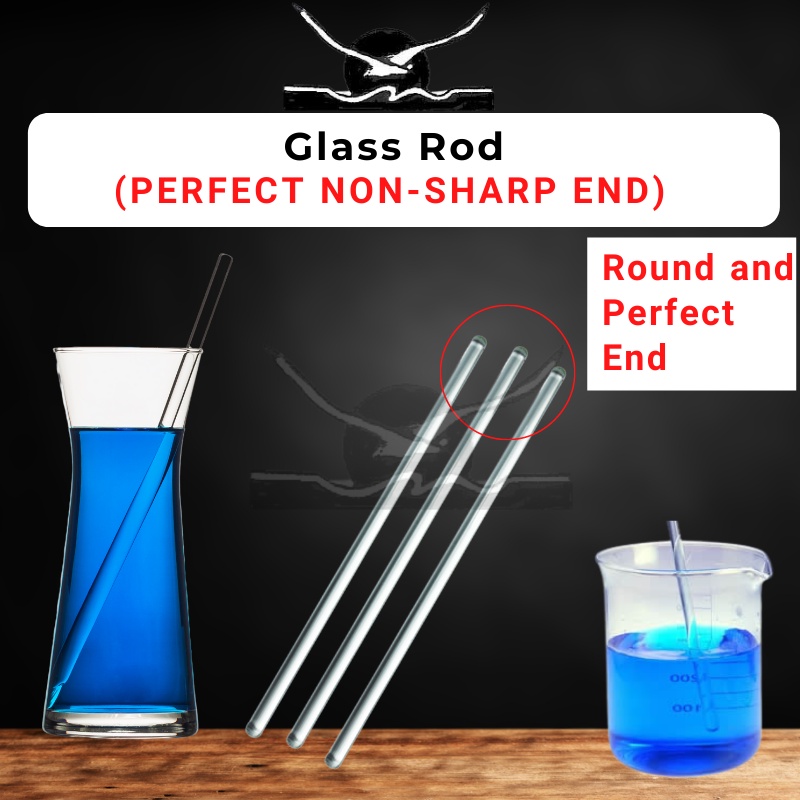 LAB MASTER/MALAYSIA Borosilicate Stirring Glass Rod 20cm Lab Use ARAS1