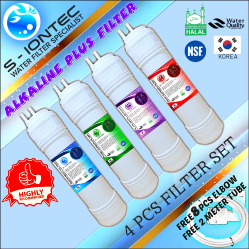 SIONTEC 8"/ 9"/ 10" (U TYPE) ALKALINE PLUS WATER FILTER KOREA HALAL