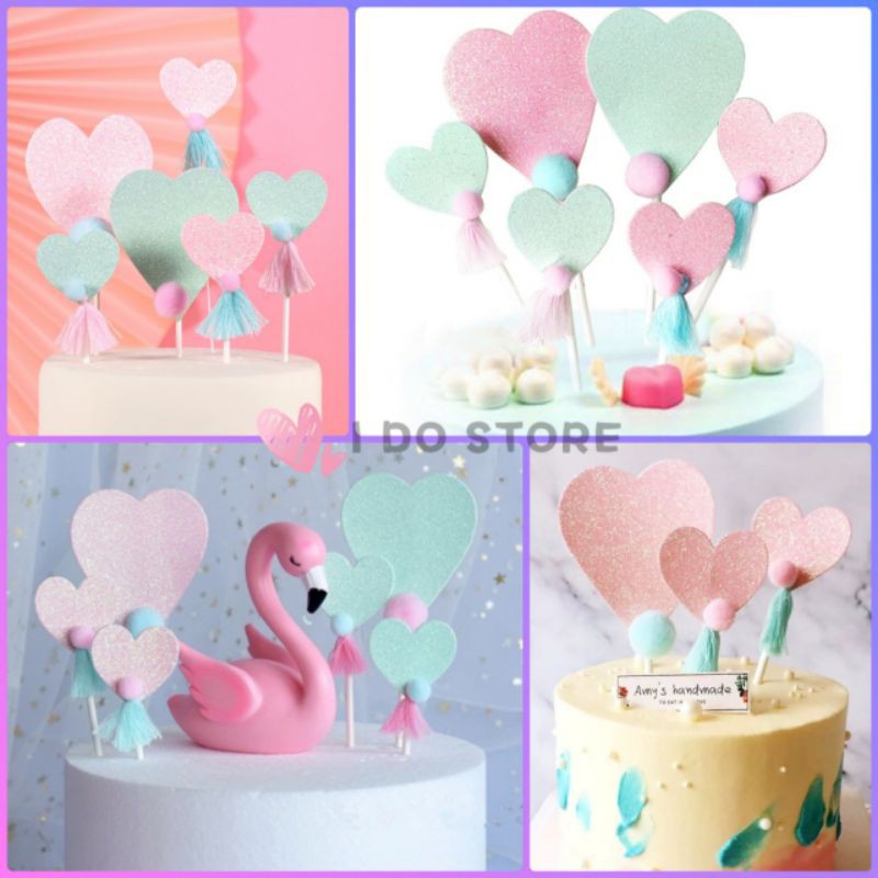 【READY STOCK】Cute 3D Plush Love Shape/Heart Shape / Cupcake / Cake