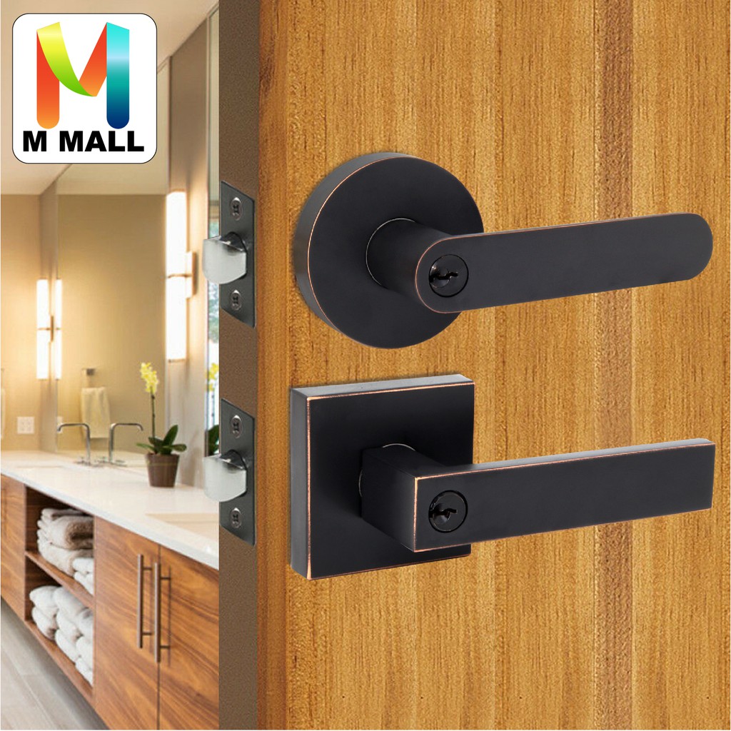 ACLASS KEYED DOOR HANDLE LOCK SET/ 6300US10B PREMIUM BLACK LEVERSET