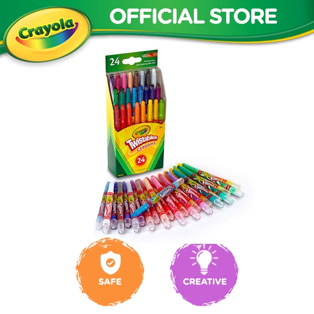 Crayola Mini Twistables Crayons 24 ct With Fun Facts For Kids Ages 3+ Shopee Malaysia