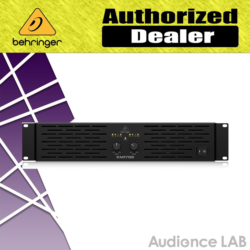 Behringer KM1700 Professional 1700-Watt Stereo Power Amplifier with ATR