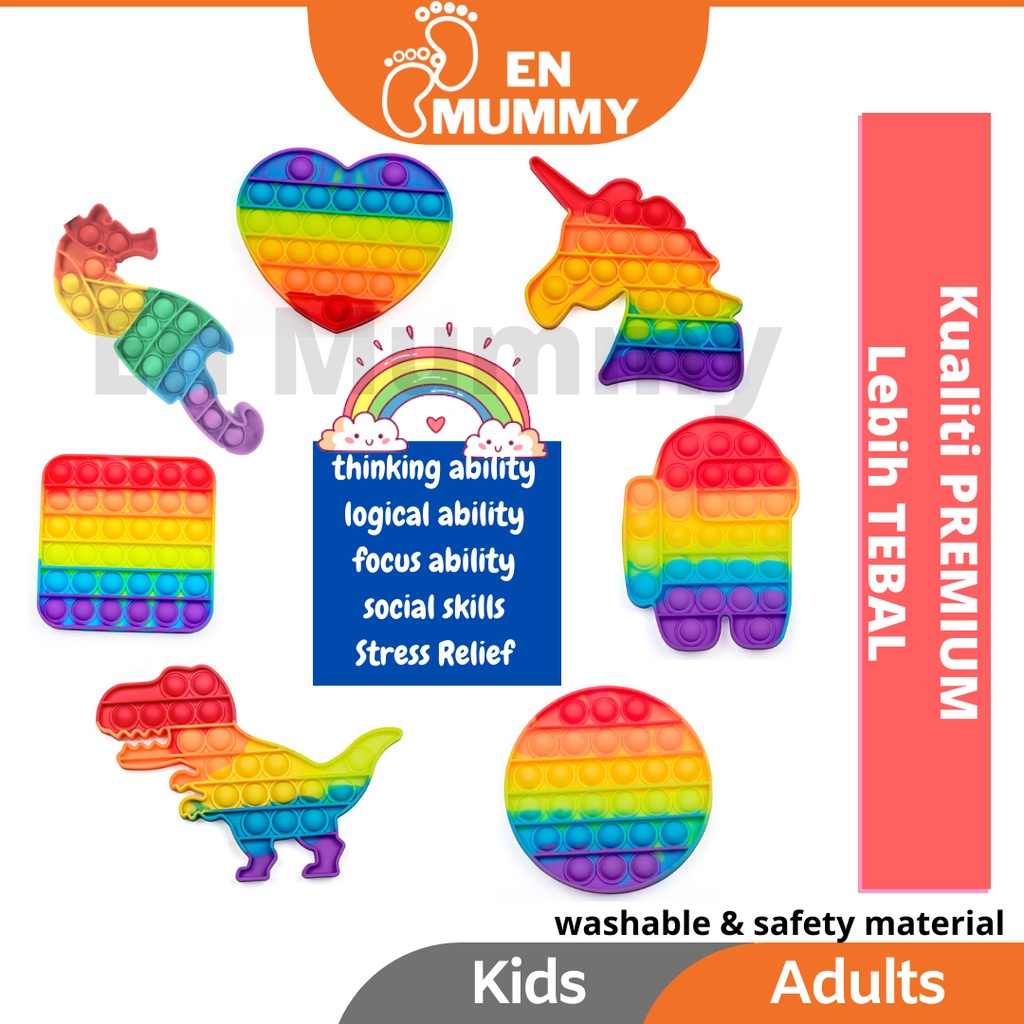 EN MUMMY Mini Pop It Tiktok Pop It Among Us Baby Toddler Toys Pop It