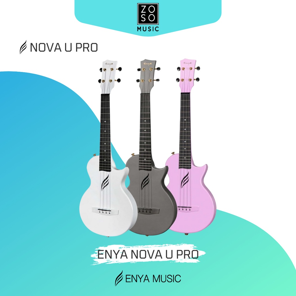 ENYA NOVA U PRO TENOR 26IN CARBON FIBER & POLYCARBONATE W CASE, CAPO